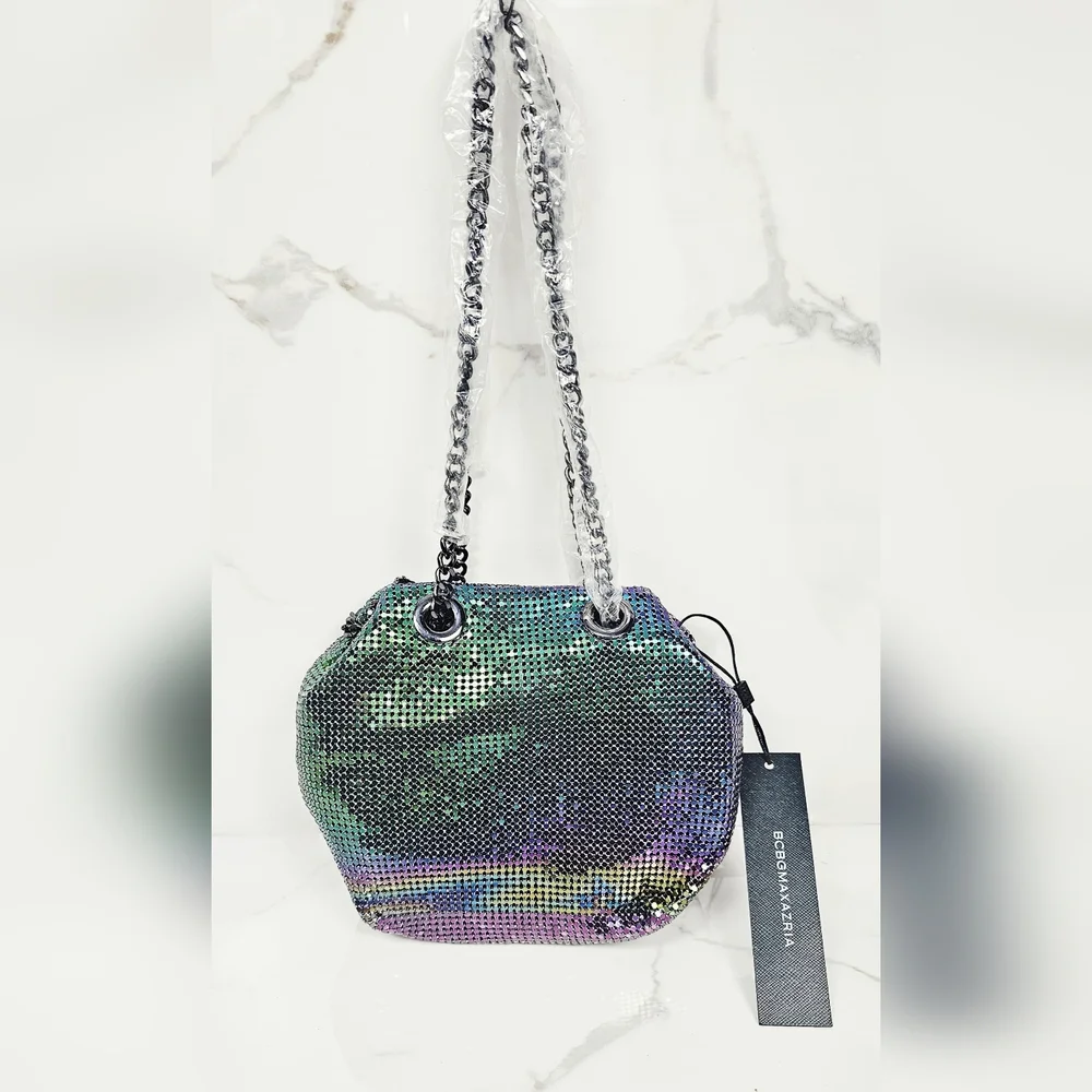 BCBG Metallic Evening‎ Bucket Purse New With Tags - Picture 4 of 8